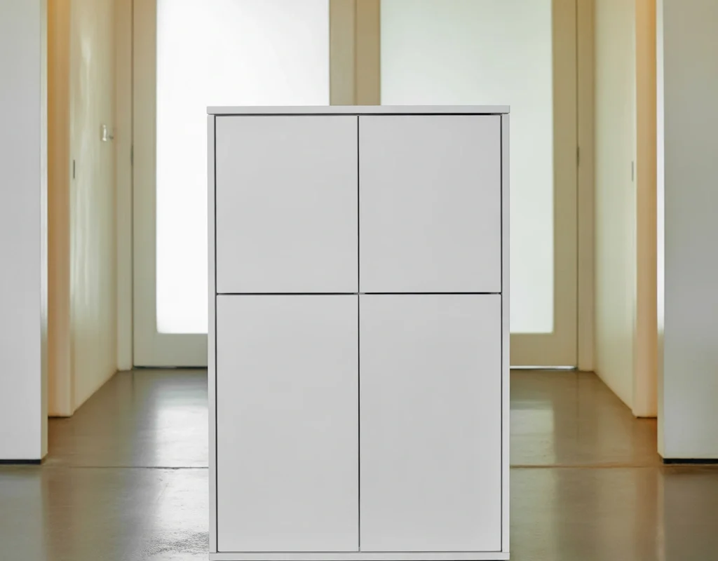 Closed Cabinet Shoe Rack for a Clean and Clutter Free Entrance