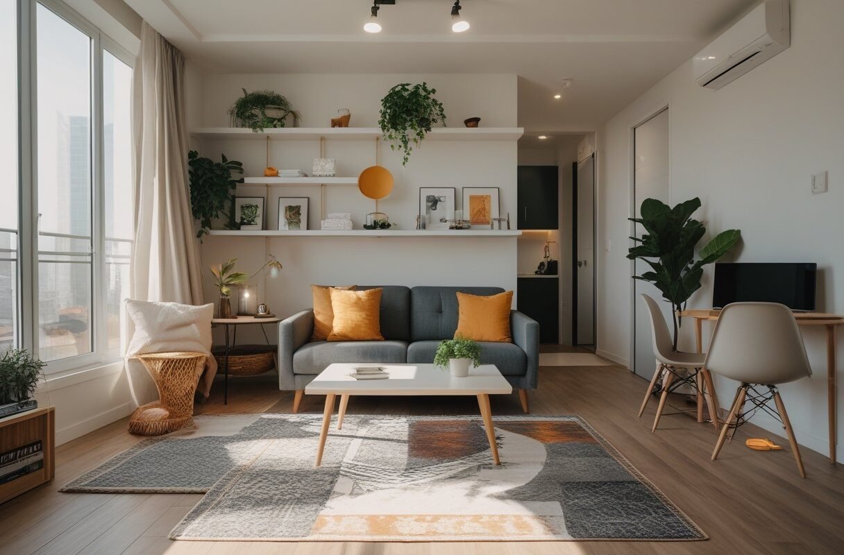 Create Zones with Rugs and Furniture