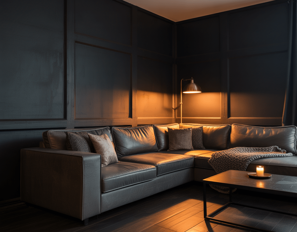 Create a Moody Living Room with Dark Walls