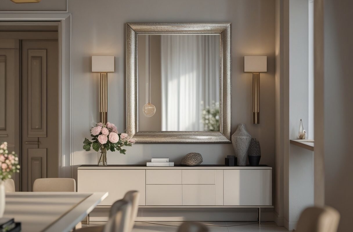 Decorate With a Mirror Above a Console Table
