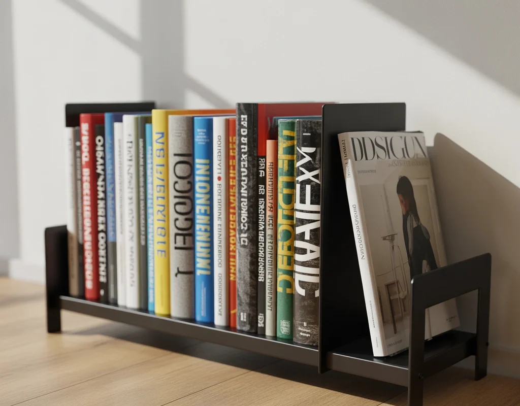 Designer Statement Book Rack for a Creative Interior