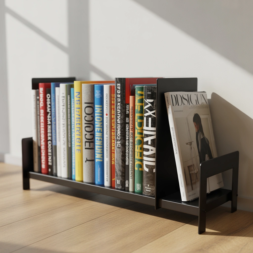 Designer Statement Book Rack for a Creative Interior