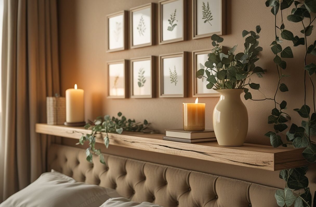 Floating Shelf with Mini Art Vignette