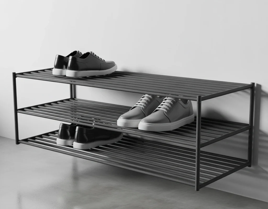 Floating Wall Mounted Shoe Rack for a Modern Look