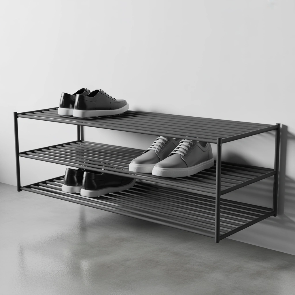 Floating Wall Mounted Shoe Rack for a Modern Look