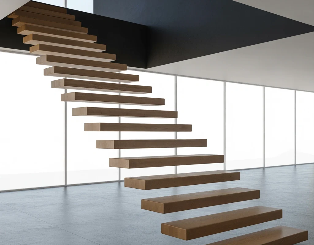 Floating Wooden Steps