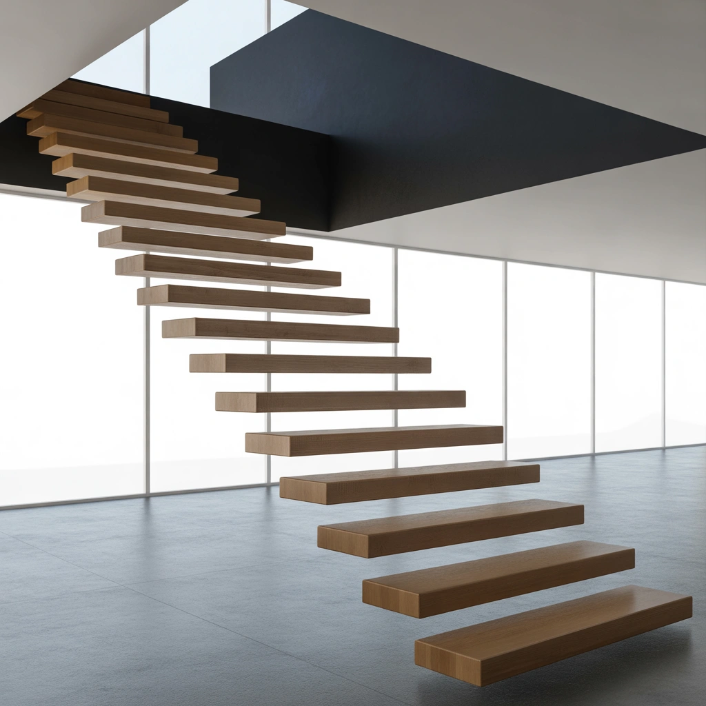 Floating Wooden Steps