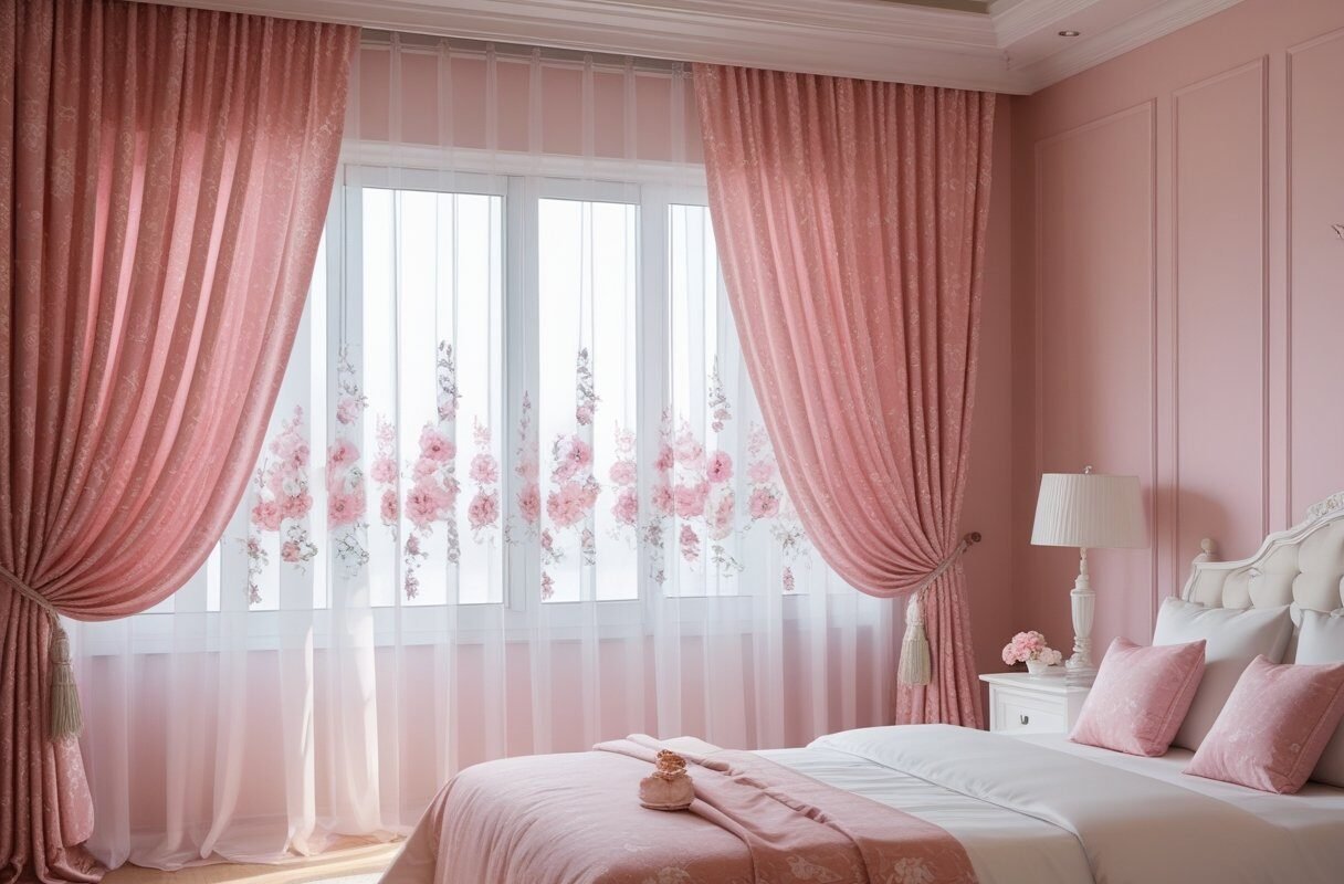 Floral Pink Curtains for a Feminine Touch