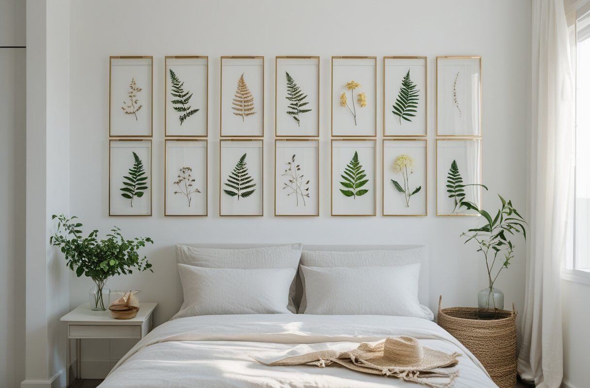 Gallery Wall of Found Botanical Pressings