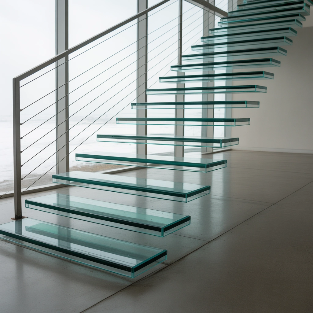 Glass Steps for Modern Elegance