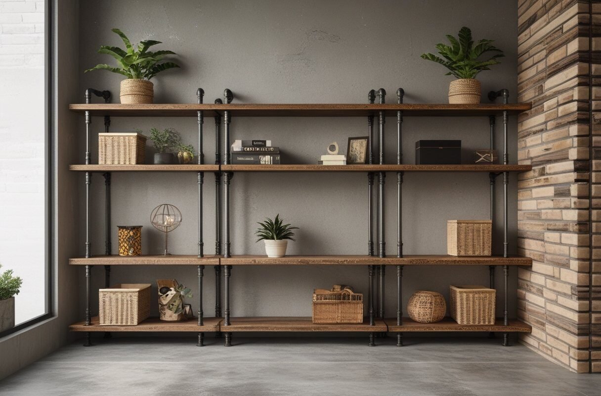 Industrial Pipe Shelving