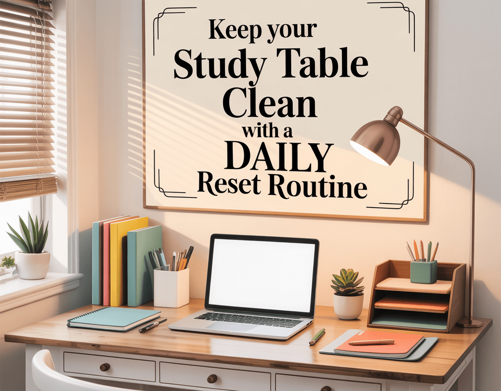 Keep Your Study Table Clean With a Daily Reset Routine
