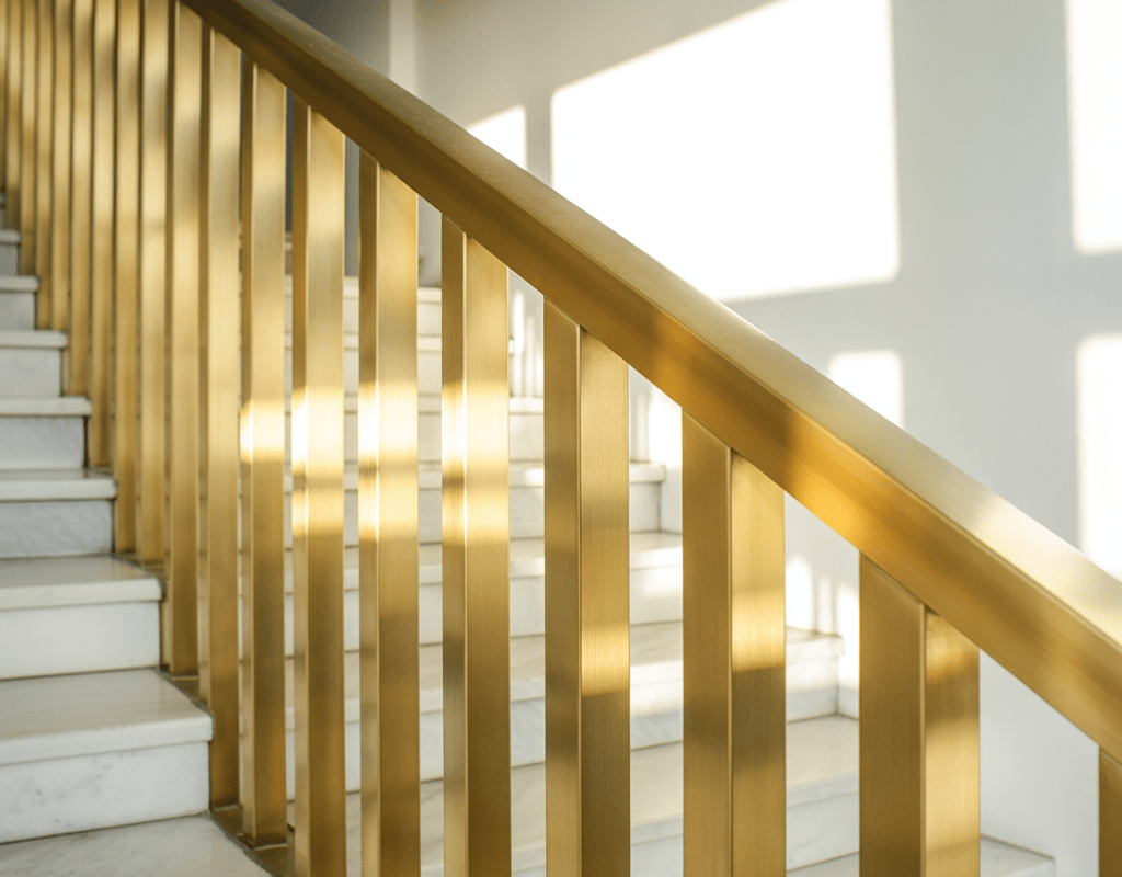 Luxury Brass or Gold Finish Railing