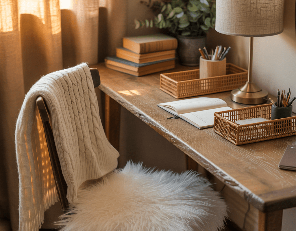 Make Your Study Table Cozy With Textures