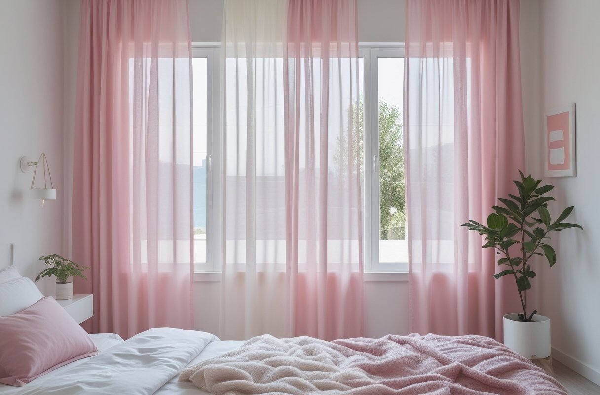 Ombre Pink Curtains for a Modern Twist