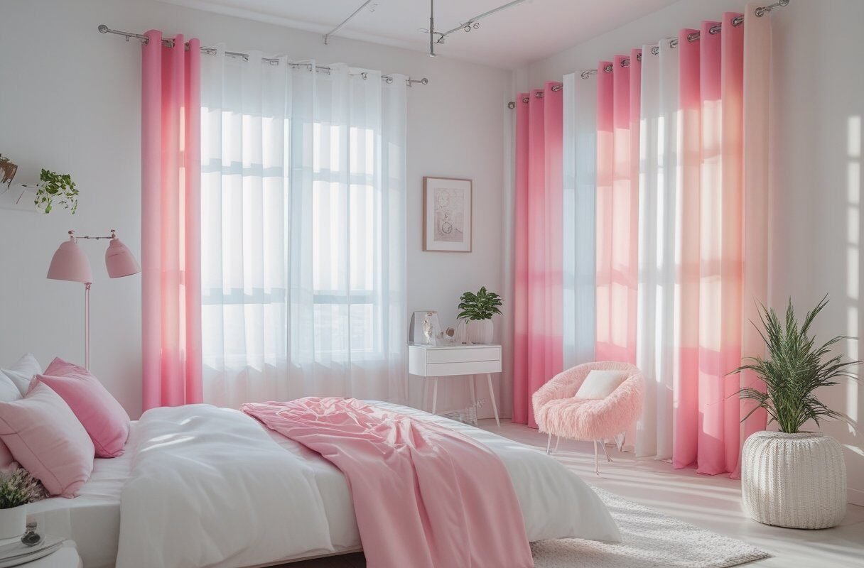 Ombre Pink and White Stripes for Playfulness