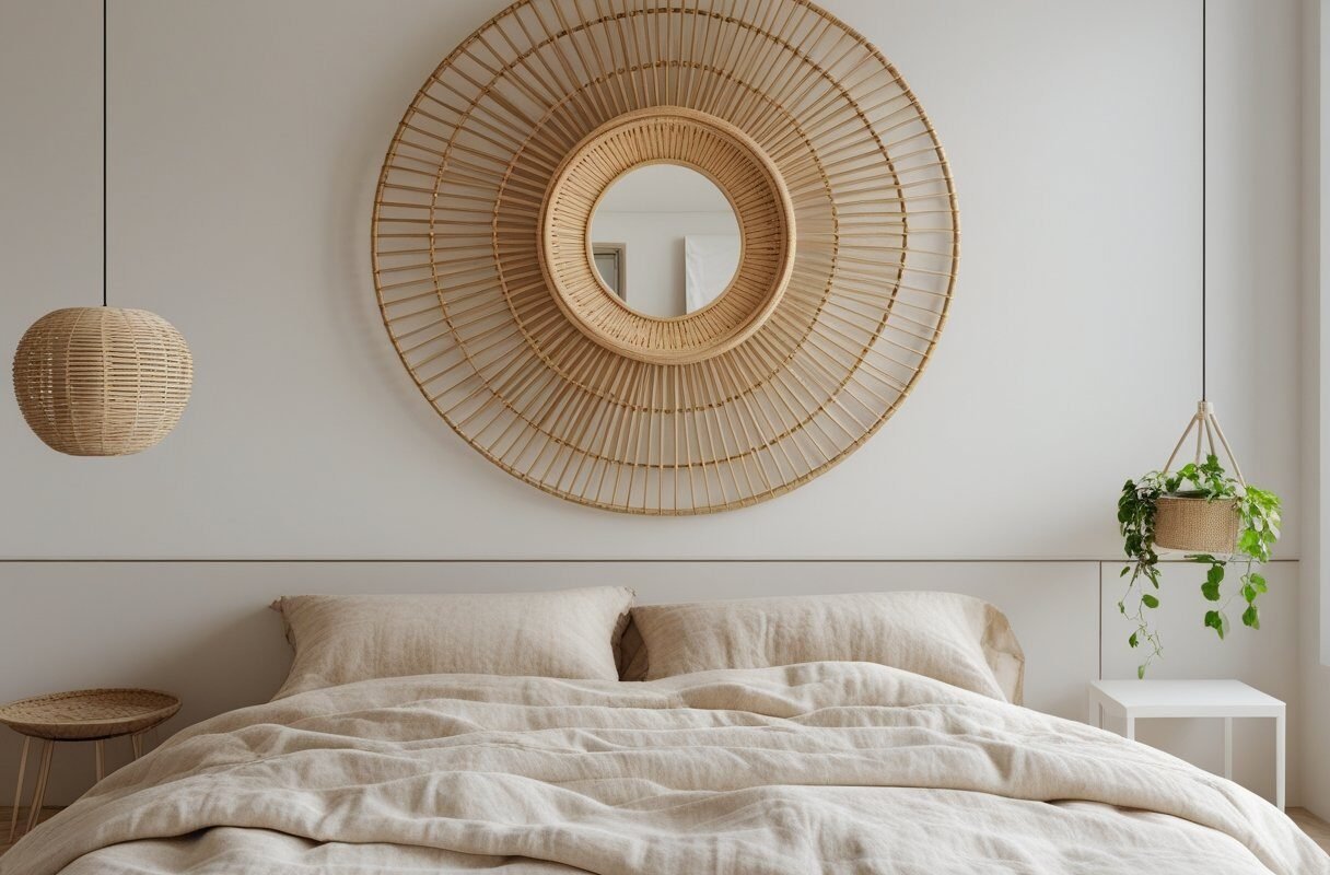 Oversized Circular or Sunburst Mirror as Standalone Art