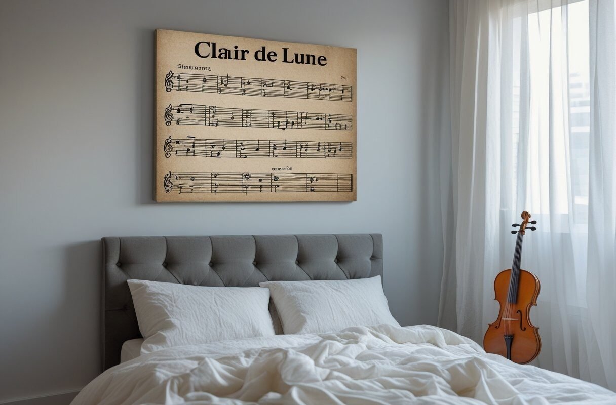 Oversized Typography or Sheet Music Artwork