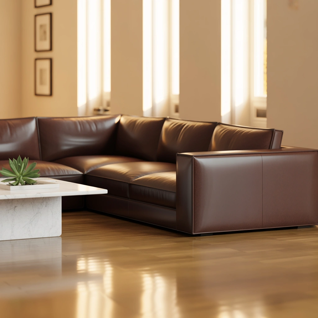 Pair a Chocolate Brown Couch with Cream Walls