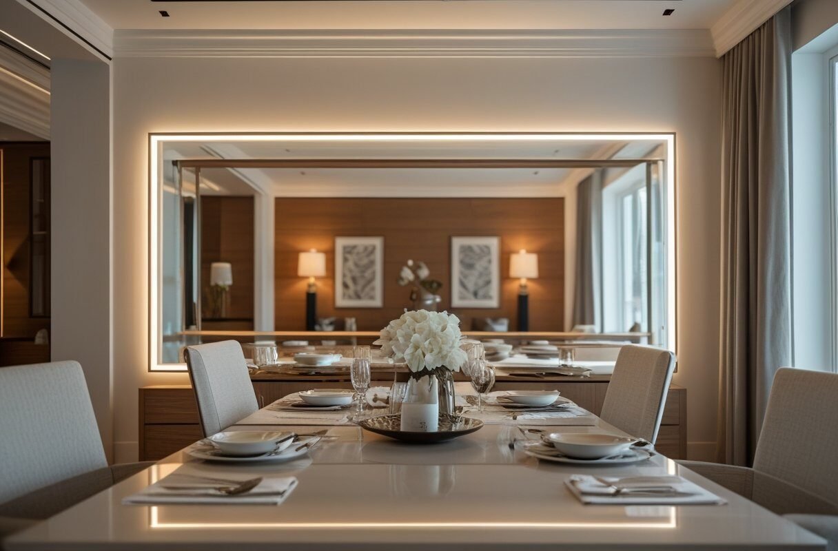 Place a Horizontal Mirror on a Long Dining Room Wall