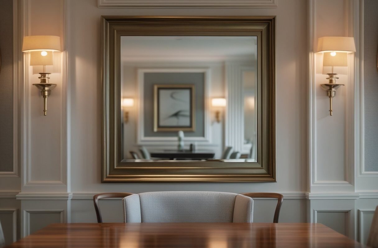 Place a Mirror Between Two Wall Sconces