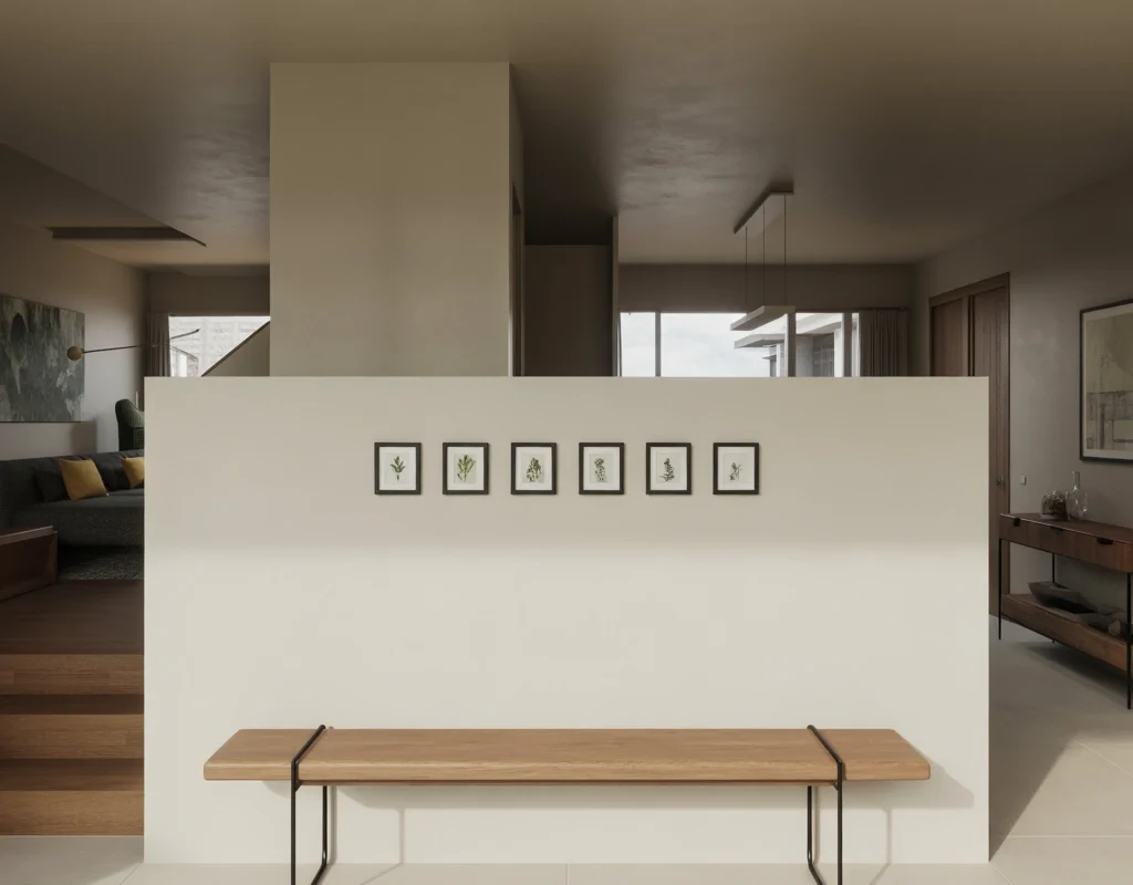 Place a Slim Bench Against the Entry Wall