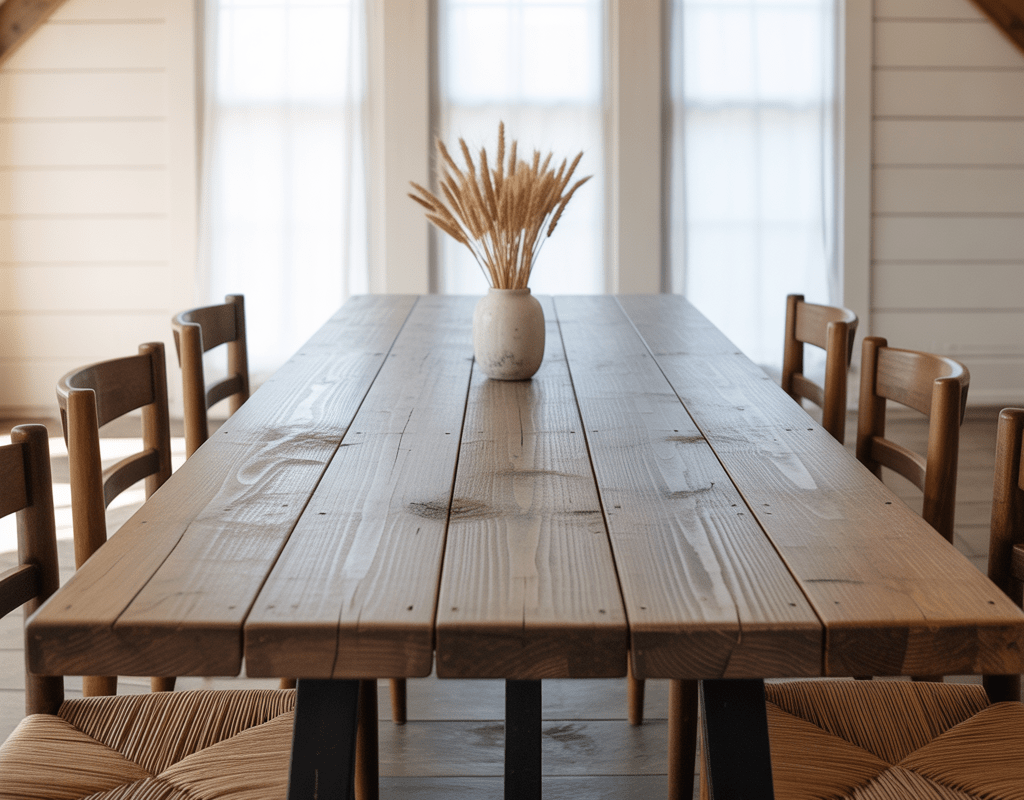 Reclaimed Wood Farmhouse Dining Table
