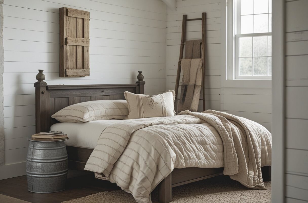Rustic Farmhouse Charm with Painted Wood Accents