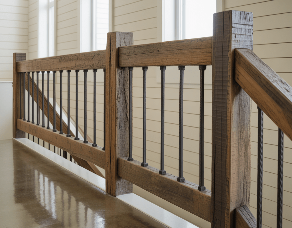 Rustic Farmhouse Railing Design