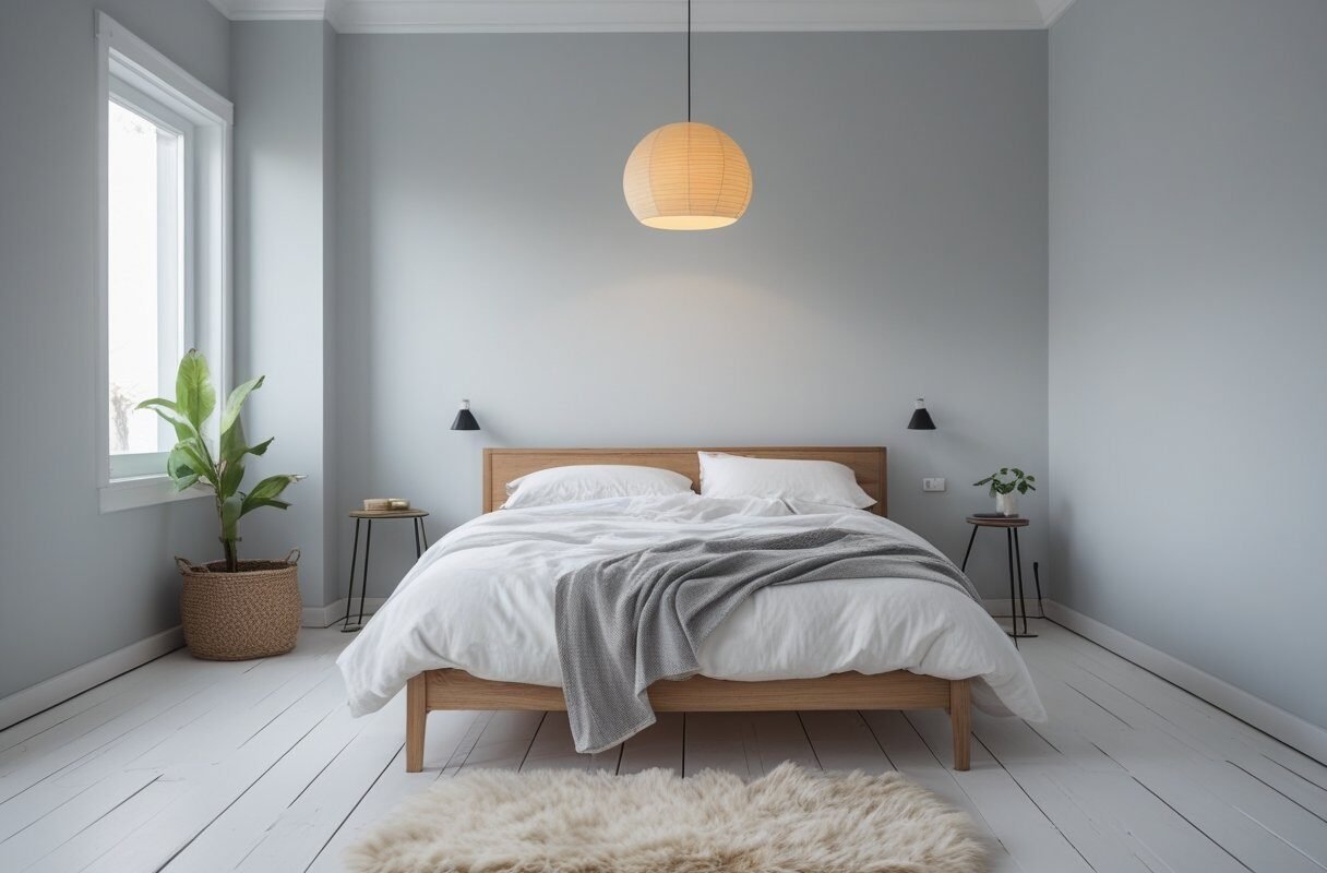 Scandinavian Simplicity with Pale Wood and Soft Greys