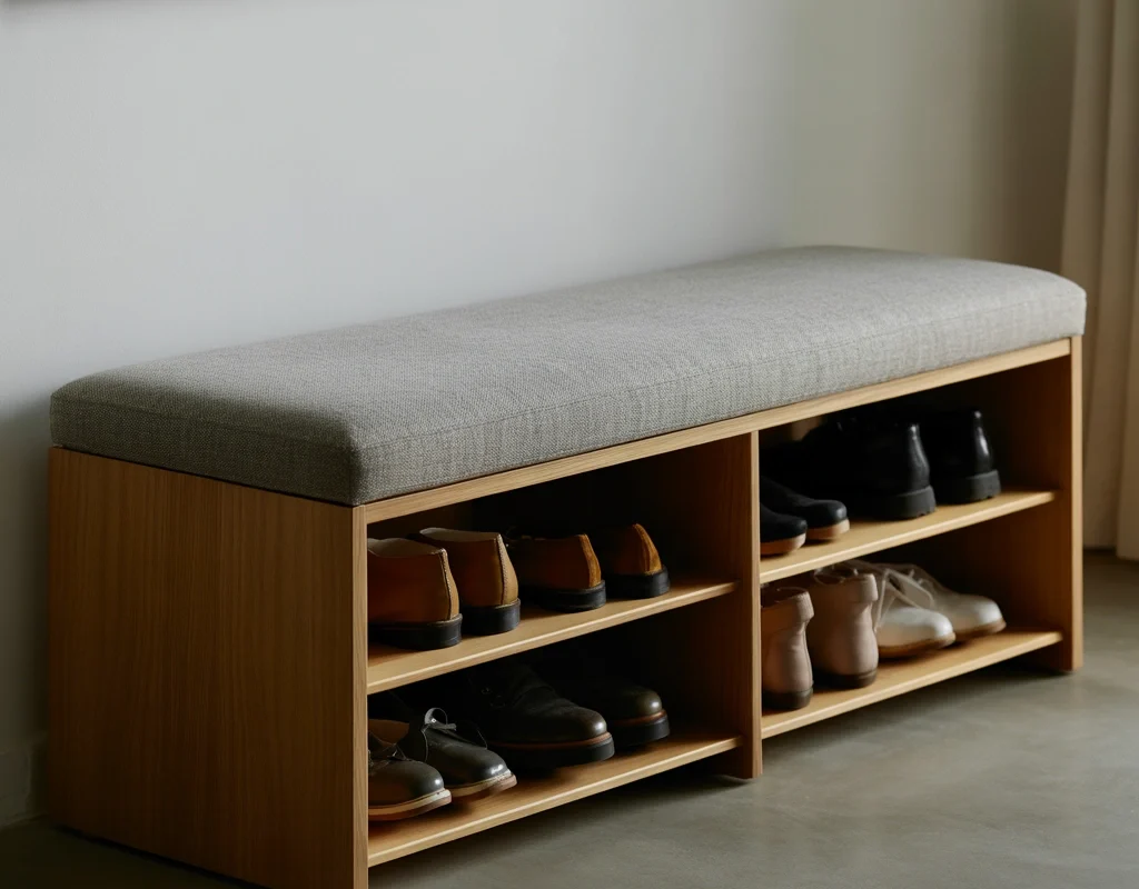Shoe Rack with Seating for Comfort and Convenience