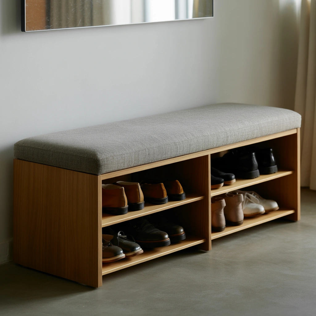 Shoe Rack with Seating for Comfort and Convenience