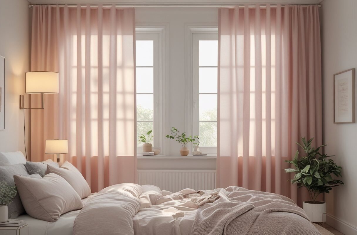 Soft Blush Curtains for a Serene Retreat