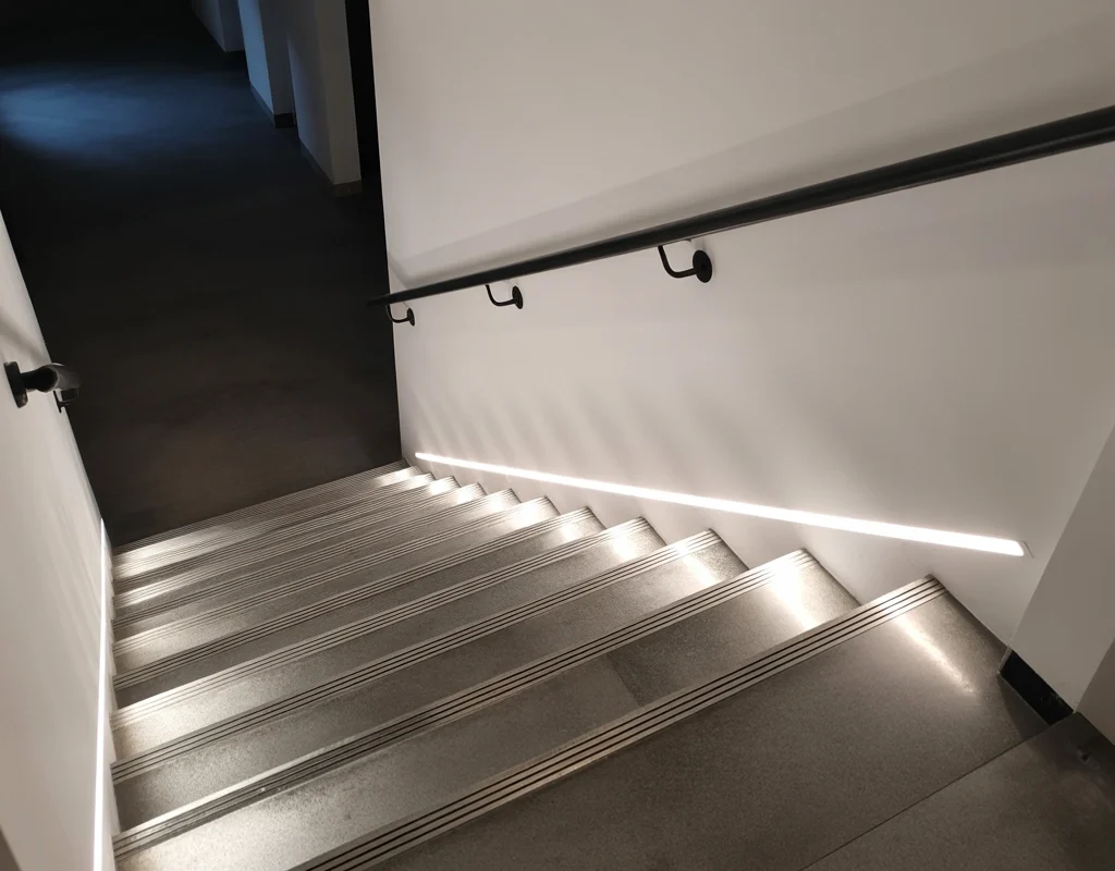 Steps with Integrated LED Lighting
