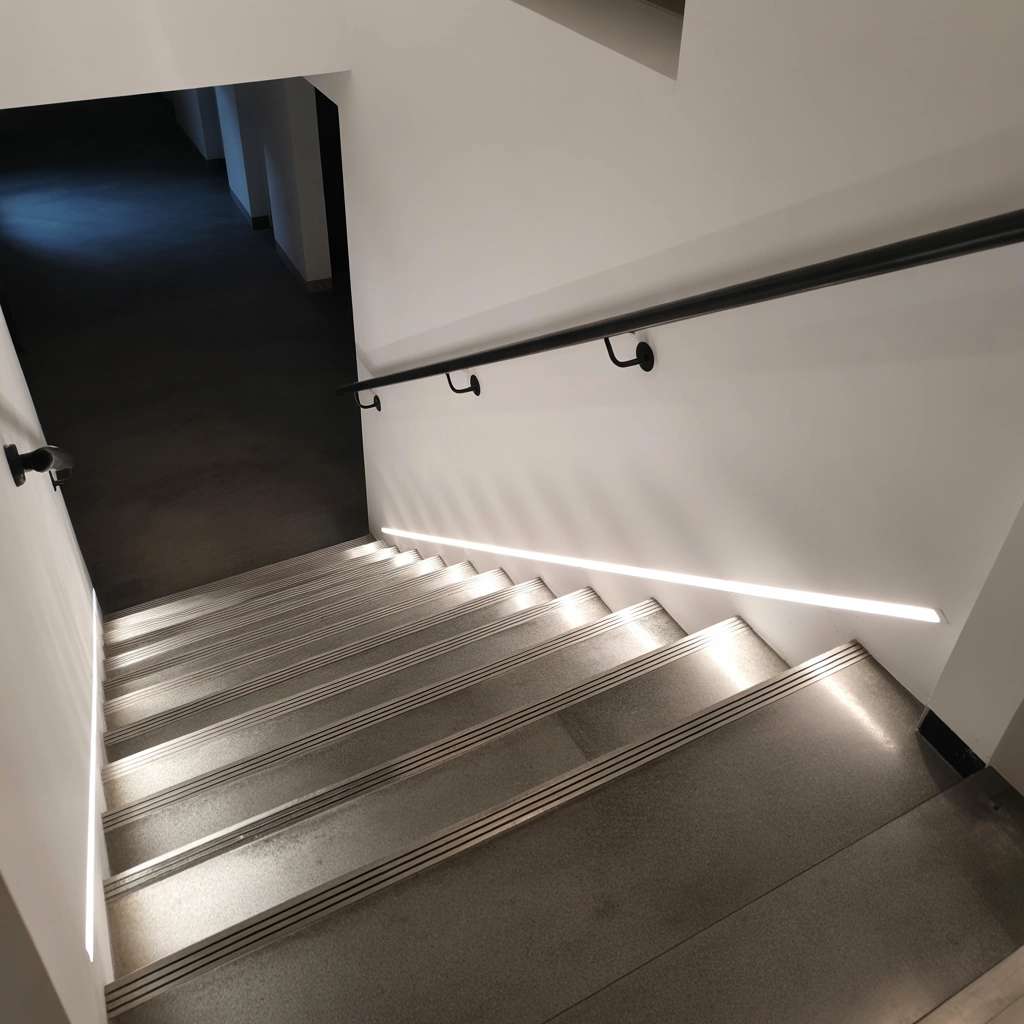 Steps with Integrated LED Lighting