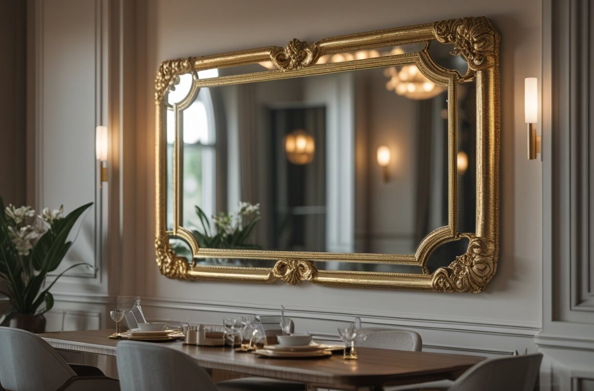 Try a Gold Framed Mirror for a Luxury Touch
