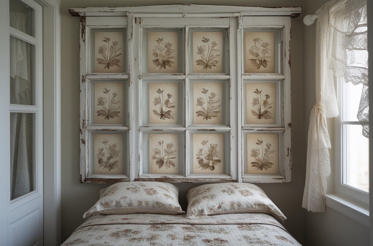Upcycled Vintage Window Frame Photo Display