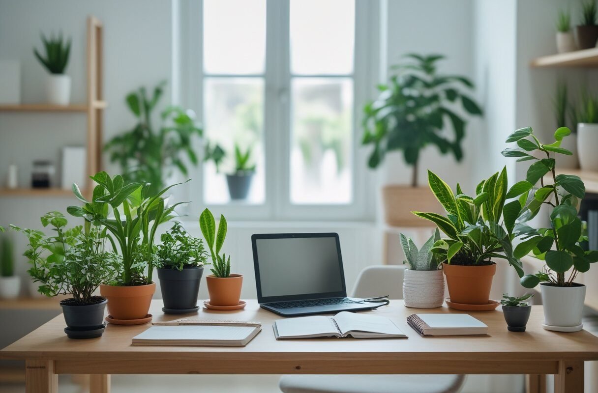Use Plants to Bring Freshness to Your Study Table