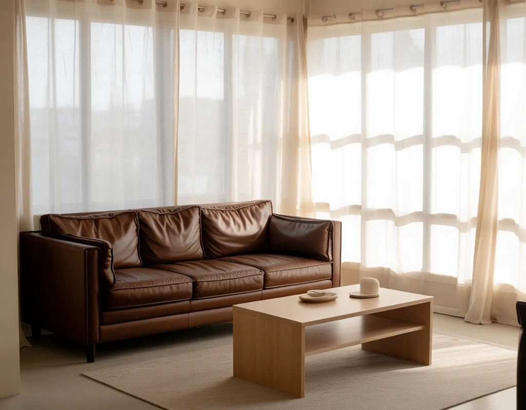 Use White Curtains to Brighten the Room