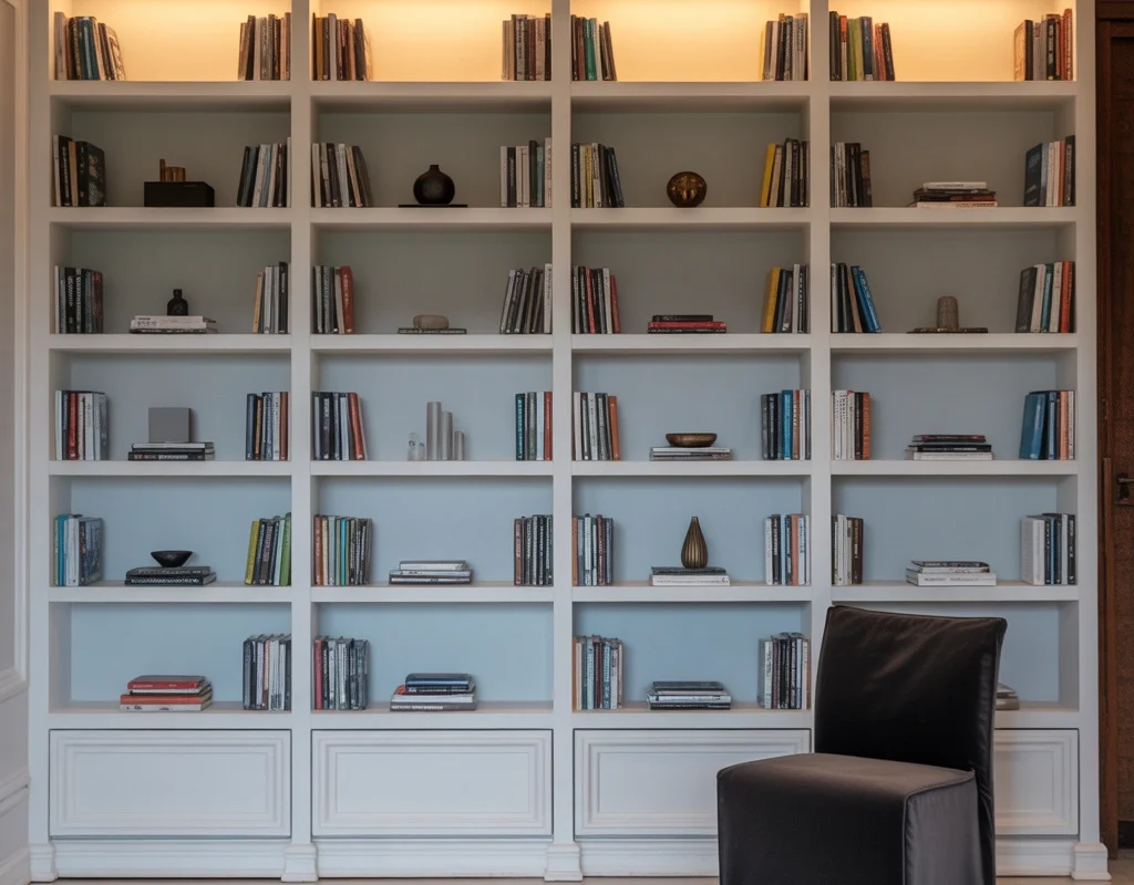 built in white painted wood bookshelves iVXIOqBFU1yv7IR5aMasGw 4m uAkMNRquLcl4J9IwIoA cover