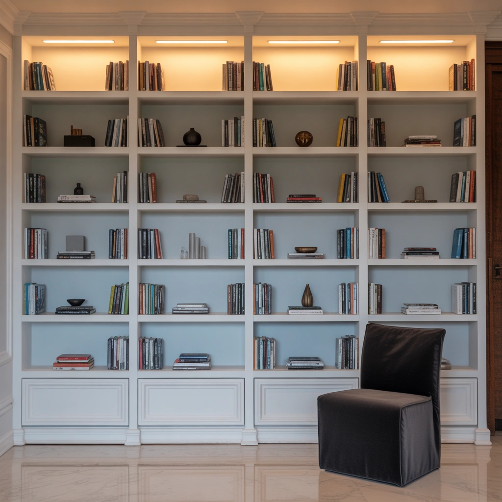 built in white painted wood bookshelves iVXIOqBFU1yv7IR5aMasGw 4m uAkMNRquLcl4J9IwIoA cover