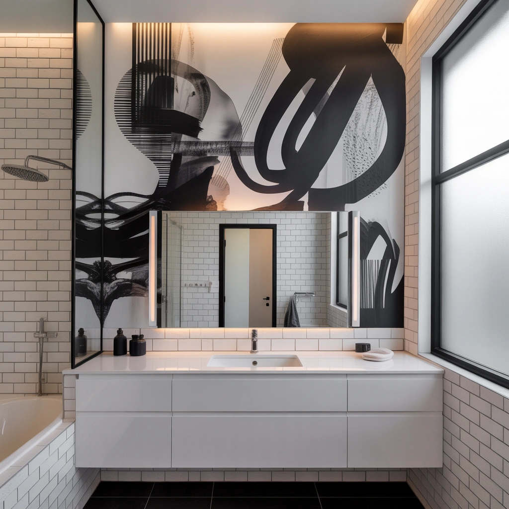 Abstract Black and White Art for a Bold Statement
