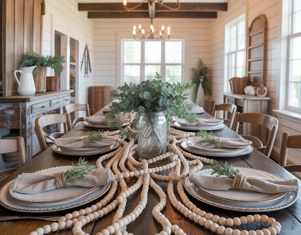 Add Beaded Garlands for a Soft Decorative Detail