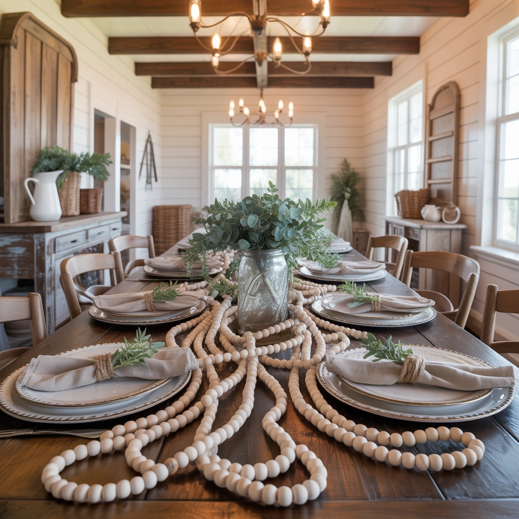 Add Beaded Garlands for a Soft Decorative Detail
