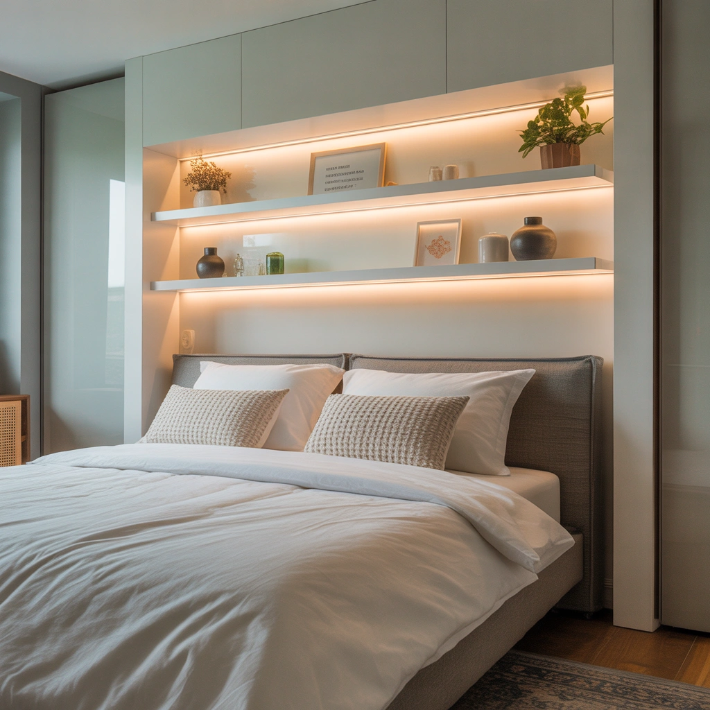 Add Floating Shelves with Simple Decor
