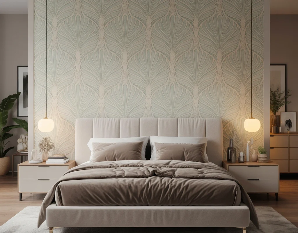 Add Peel and Stick Wallpaper Behind the Bed