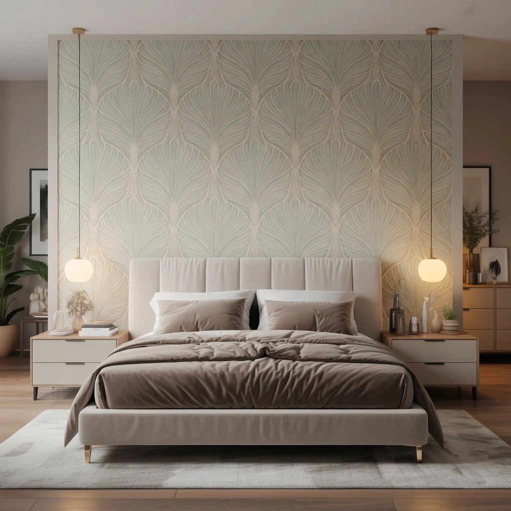 Add Peel and Stick Wallpaper Behind the Bed