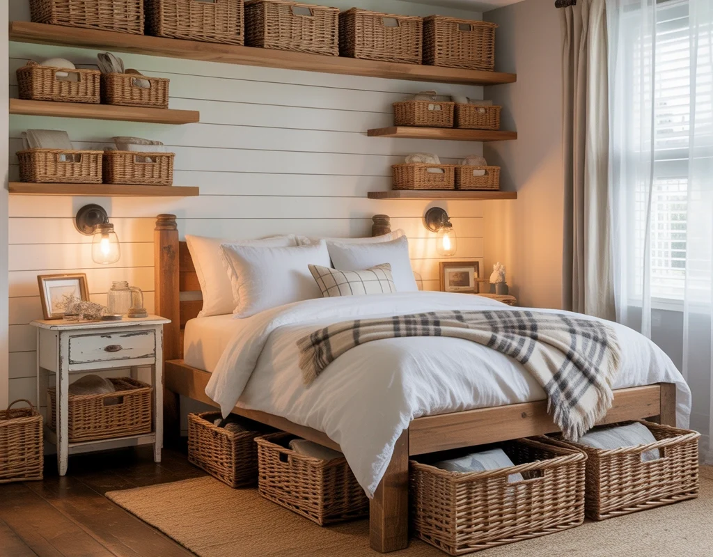 Add Storage With Woven Baskets