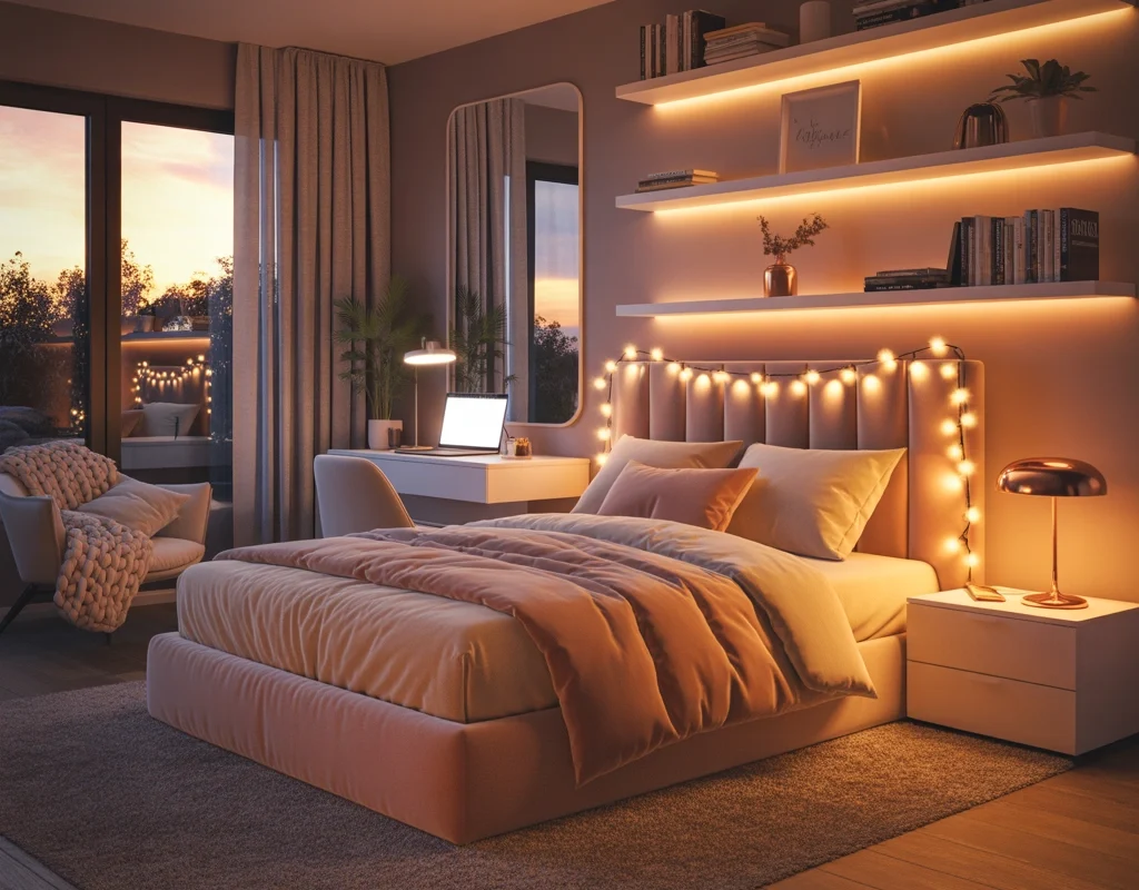 Add Warm Lighting for a Cozy Evening Feel