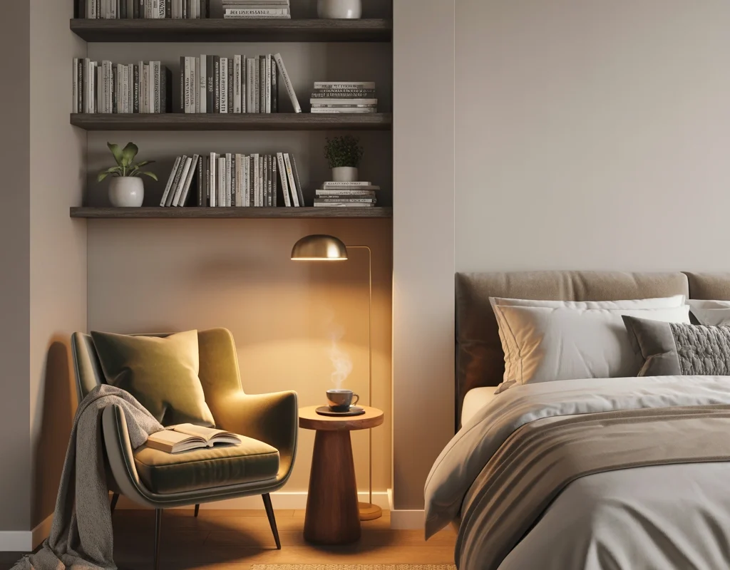 Add a Cozy Reading Nook Against the Wall